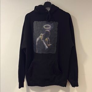 Black Graphic Hoodie